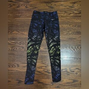 Nike running Black and Blue Leggings
